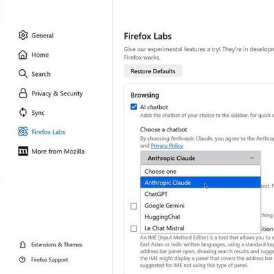 Firefox 130 Memperkenalkan Penjana Kata Laluan Terbina dan Integrasi Bot Sembang AI untuk Android